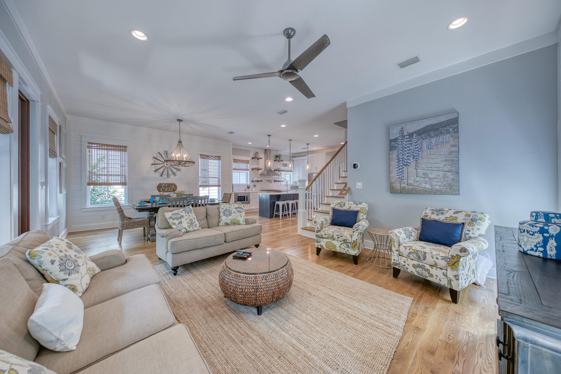 21 Beachcomber Ln Inlet Beach Inlet Beach, FL 32461 - Photo 2 of 60 a living room with furniture and a wooden floor