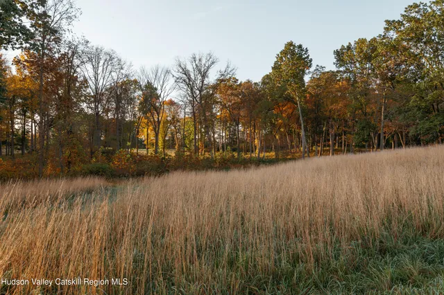 a view of wooden fence and trees around