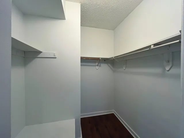 a small space with wooden floor