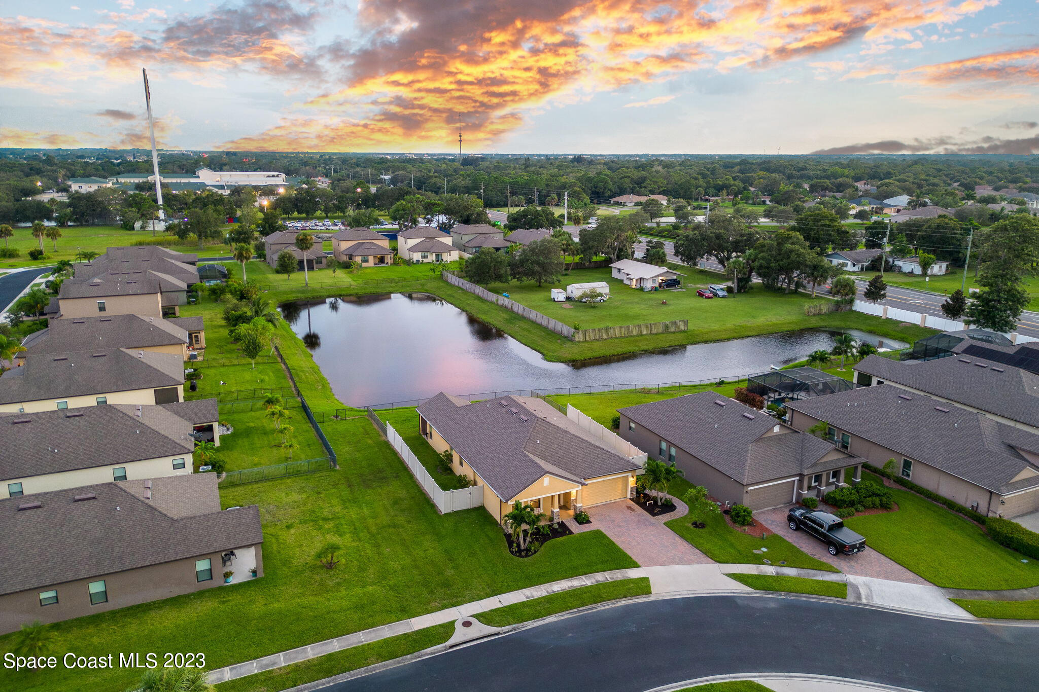2995 Louetta Circle Melbourne, FL 32901 - Photo 39 of 42 an aerial view of a house with a garden