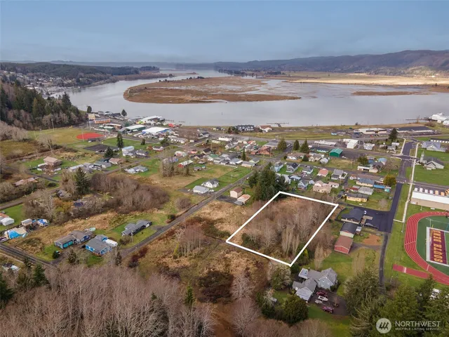 a view of a city with ocean view