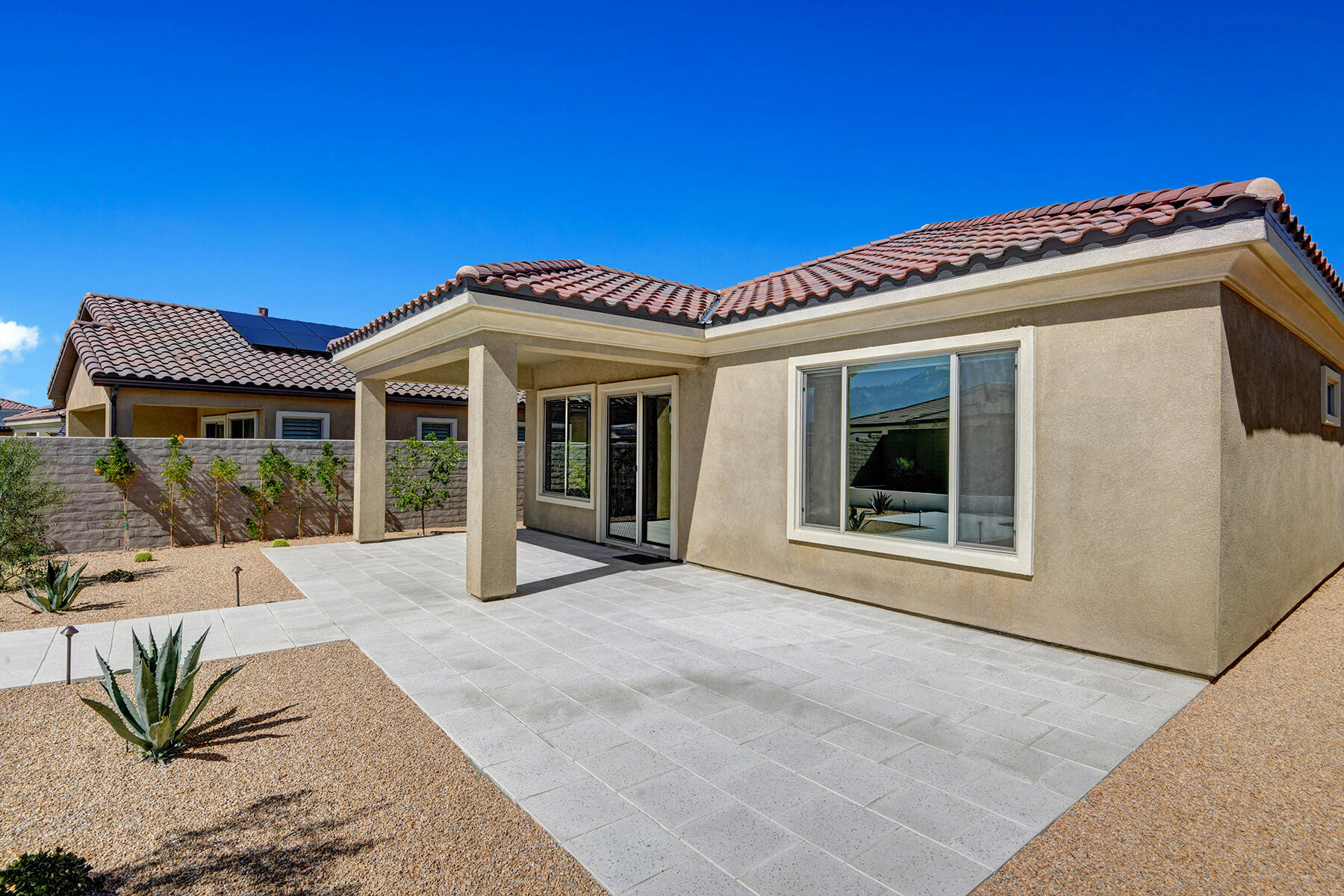 61 Claret Road Rancho Mirage, CA 92270 - Photo 26 of 37 BACK PATIO TO HOUSE ANGLED MLS