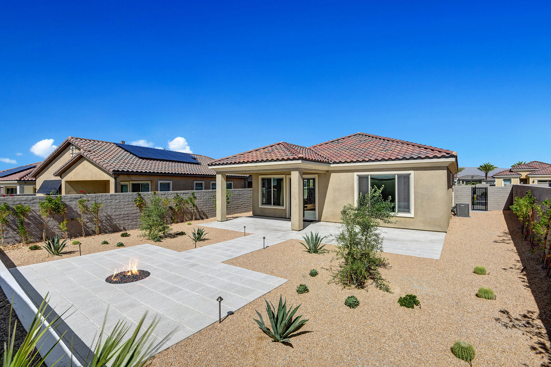 61 Claret Road Rancho Mirage, CA 92270 - Photo 27 of 37 BACK YARD ANGLED PULLED BACK MLS