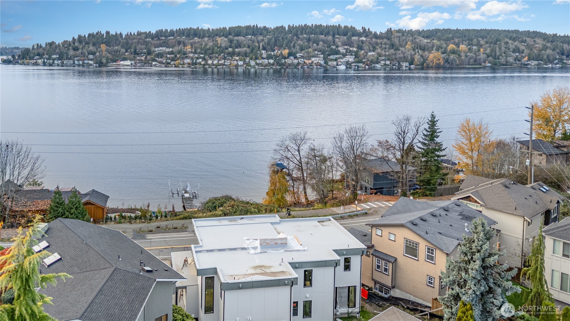 3312 Lake Washington Boulevard North Renton, WA 98056 - Photo 11 of 18 an aerial view of a house with a lake view