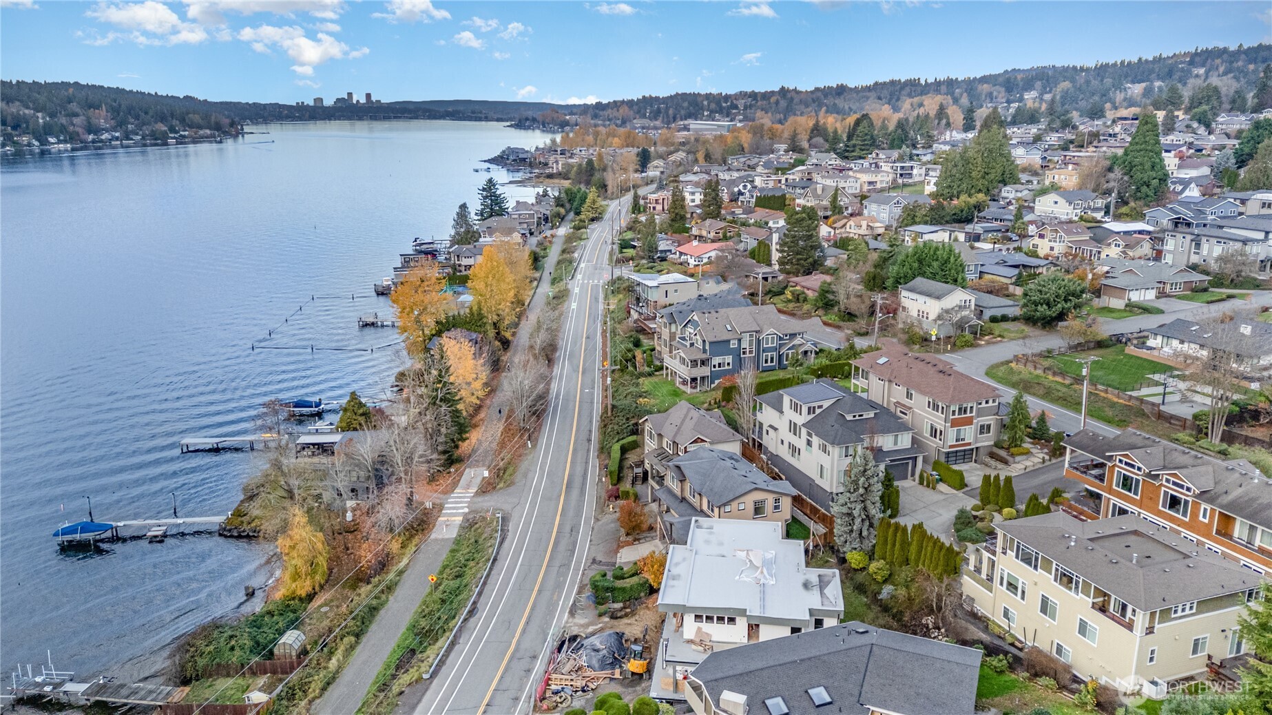 3312 Lake Washington Boulevard North Renton, WA 98056 - Photo 13 of 18 an aerial view of house with yard and ocean view