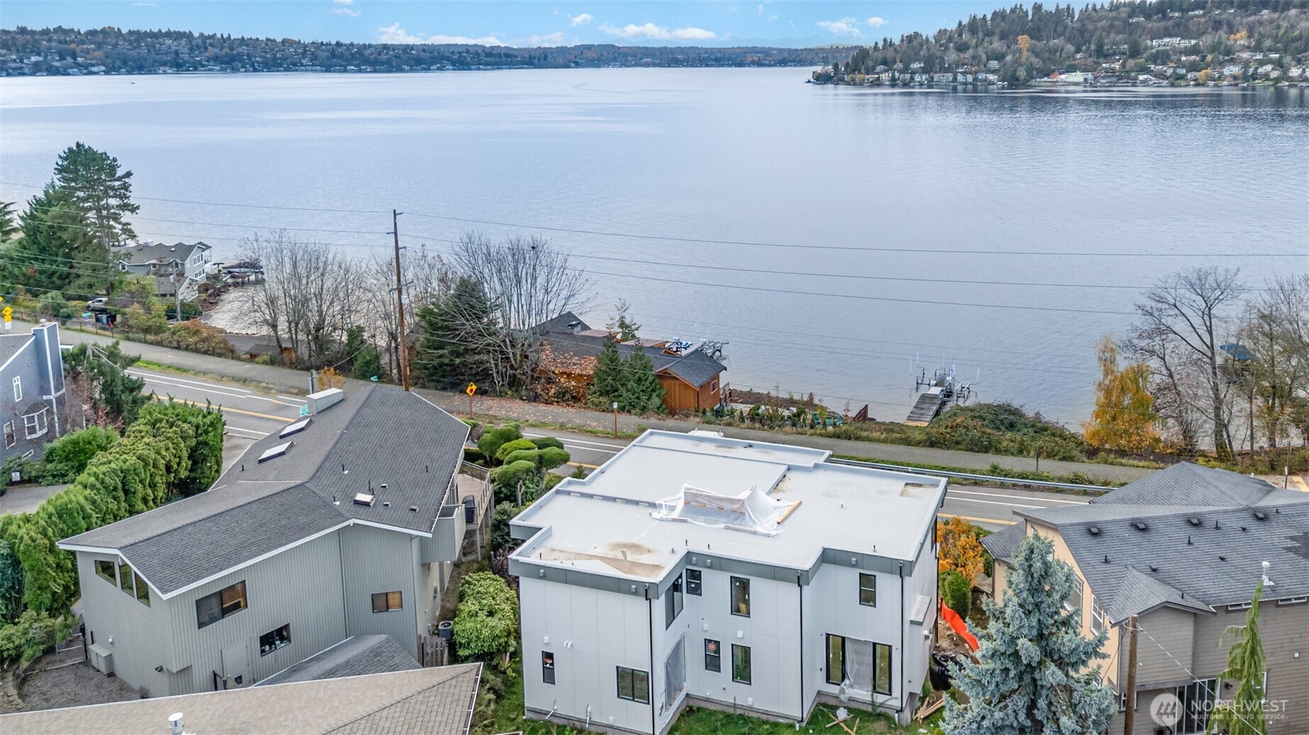 3312 Lake Washington Boulevard North Renton, WA 98056 - Photo 10 of 18 a view of a lake with building in front of it