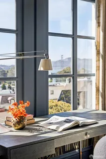 a living room with furniture and a couch