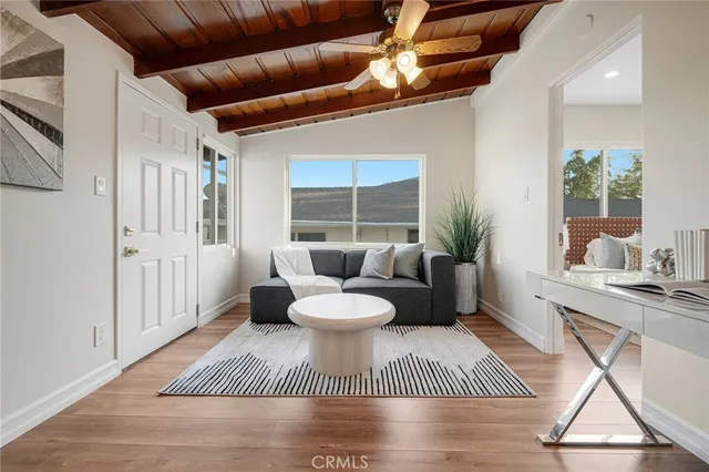 a backyard of a house with seating space