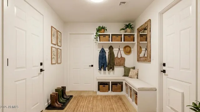 a view of a walk in closet