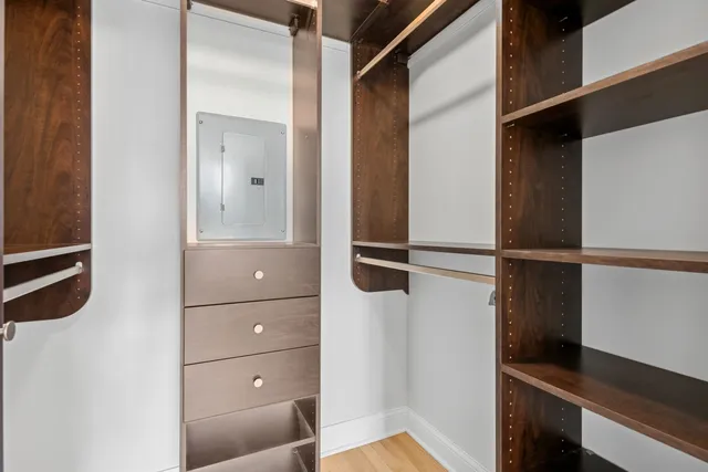 a view of a walk in closet