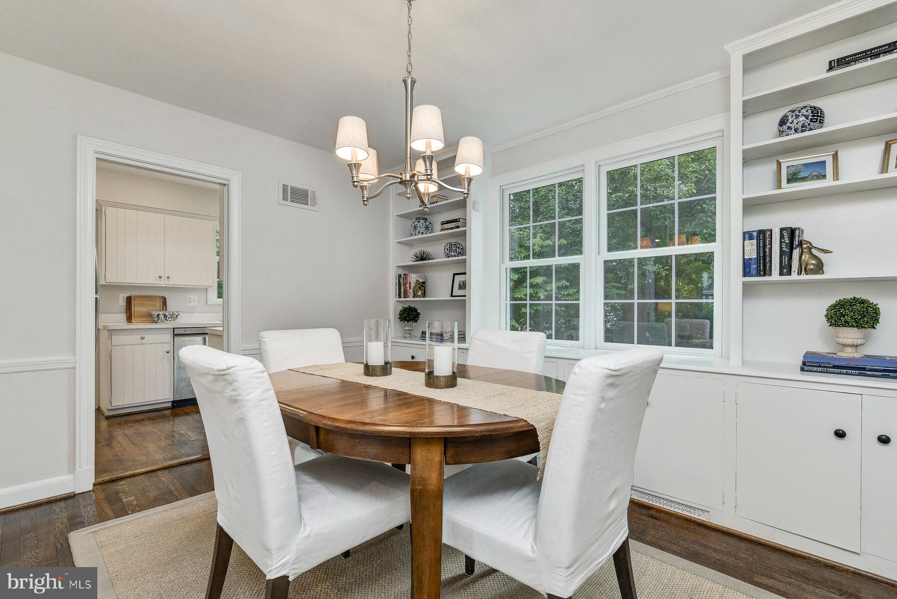 5705 Harwick Road Bethesda, MD 20816 - Photo 4 of 56 Intimate dining room with built-ins