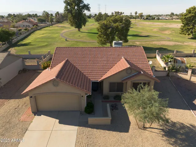a aerial view of a house