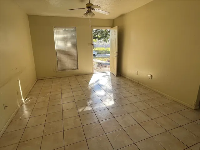 a view of a livingroom with a window