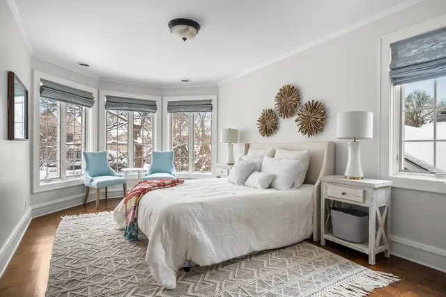 a bed room with a bed and a couch