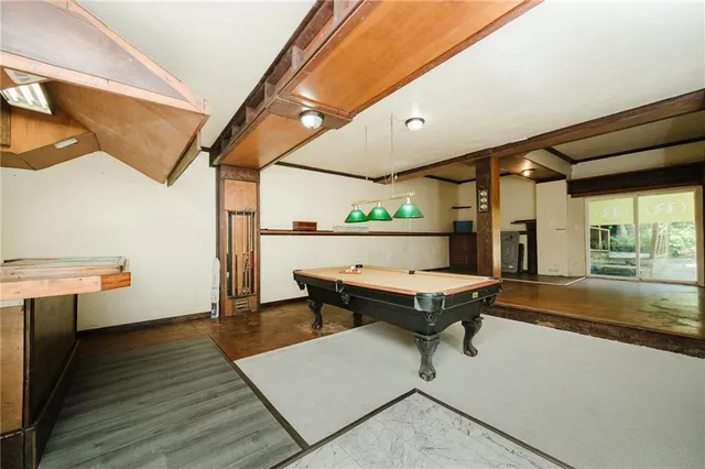 a room with table tennis table