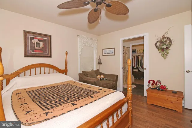 a bathroom with a shower curtain and a sink