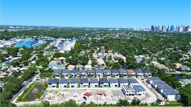 a view of a lake with a car parked