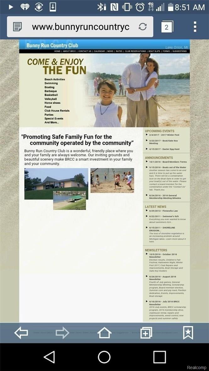 676 North Conklin Road Lake Orion, MI 48362 - Photo 36 of 39 Enjoy water/beach activities at Bunny Run Country Club. Annual membership available for homeowners.