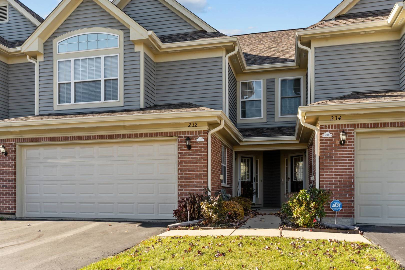 a front view of a house