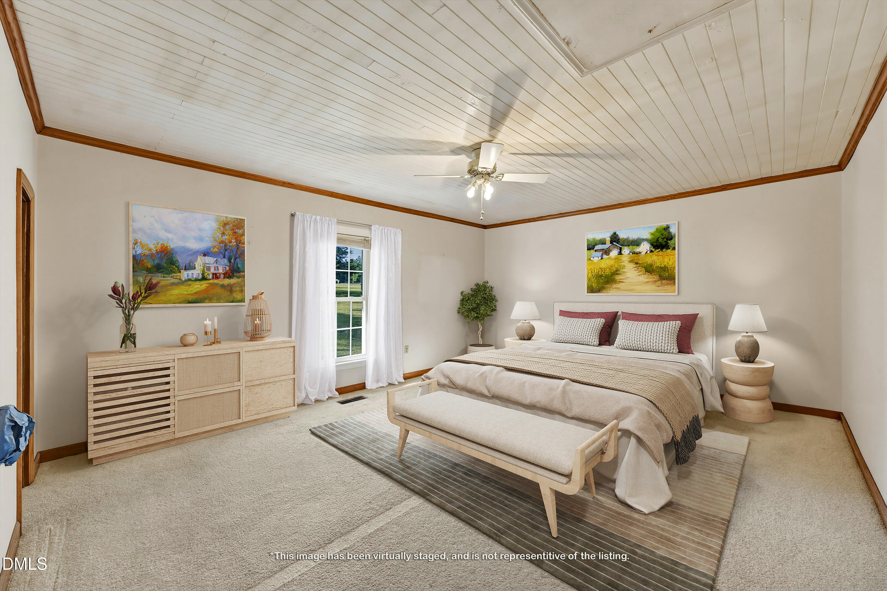 50 Robert Sledge Road Spring Hope, NC 27882 - Photo 9 of 50 a spacious bedroom with a bed and a chandelier