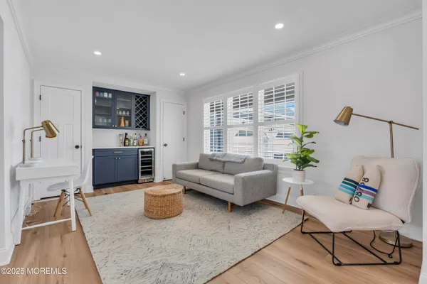a living room with furniture and a couch