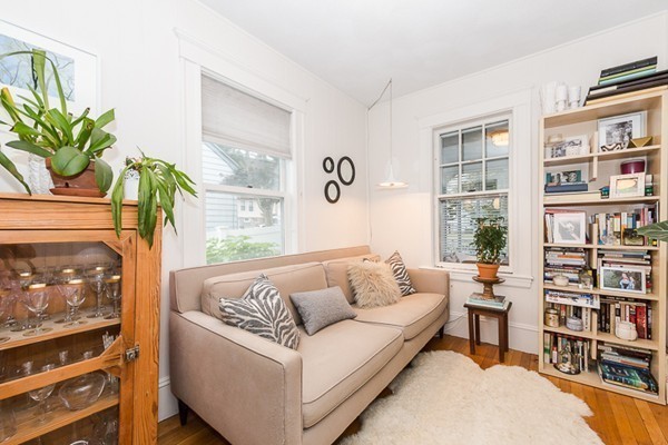 52 Aberdeen Road Arlington, MA 02476 - Photo 12 of 30 a living room with furniture and a potted plant