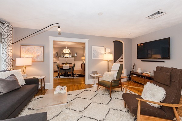 52 Aberdeen Road Arlington, MA 02476 - Photo 8 of 30 a living room with furniture and a flat screen tv