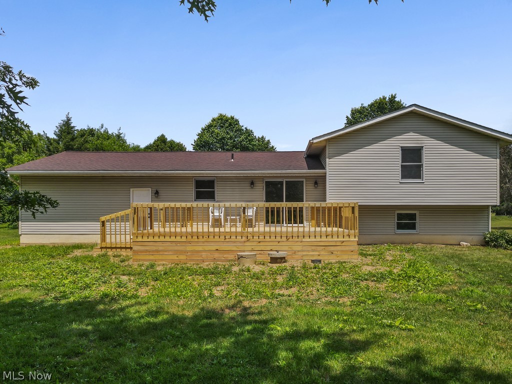 2642 Blake Road Wadsworth, OH 44281 - Photo 38 of 46 Spacious rear deck crafted from natural wood, featuring a full railing system