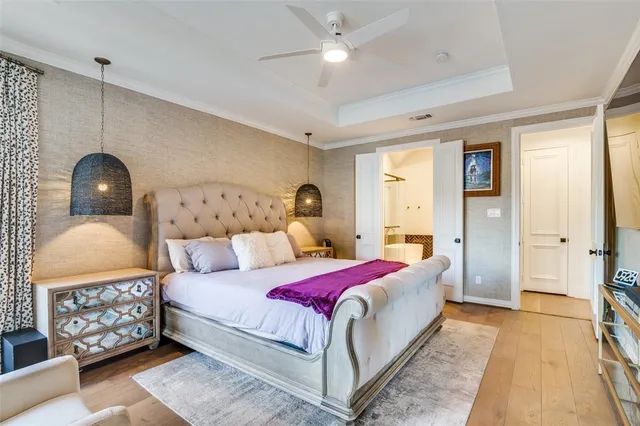 a bed room with a bed and a couch