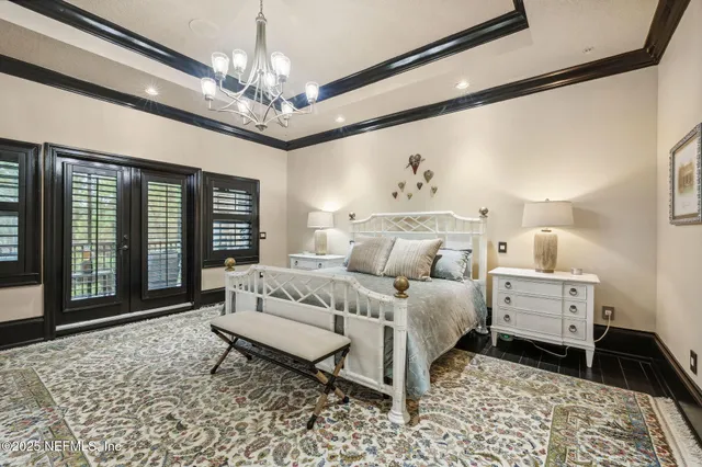 a front view of a house with swimming pool having outdoor seating