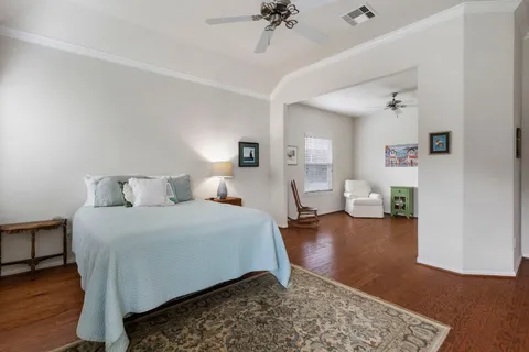 a bed room with a bed and a couch