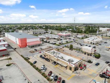 an aerial view of a city