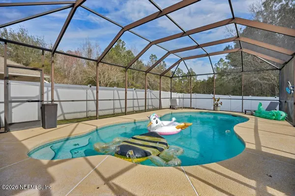a view of yard with outdoor seating
