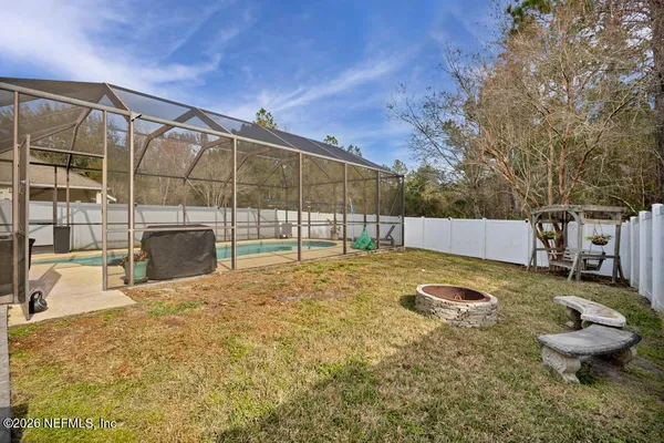 a house view with a outdoor space