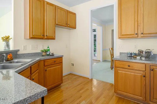 a view of empty room with a flat screen tv