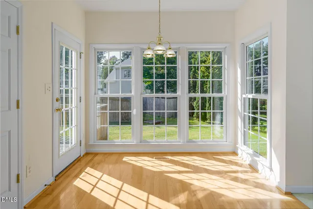 an empty room with a window