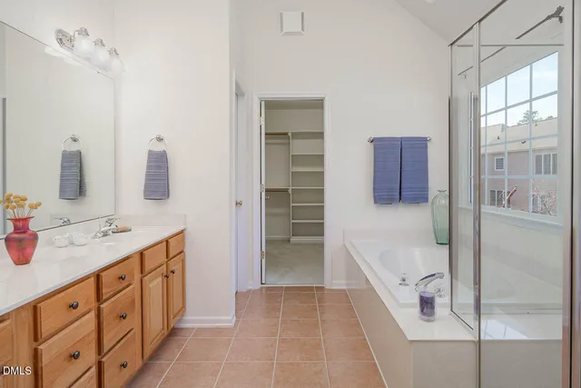 a view of a backyard with a garden