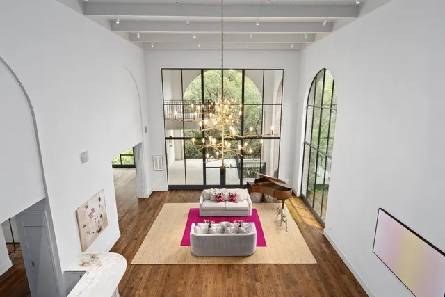 a view of bathroom with dual sinks