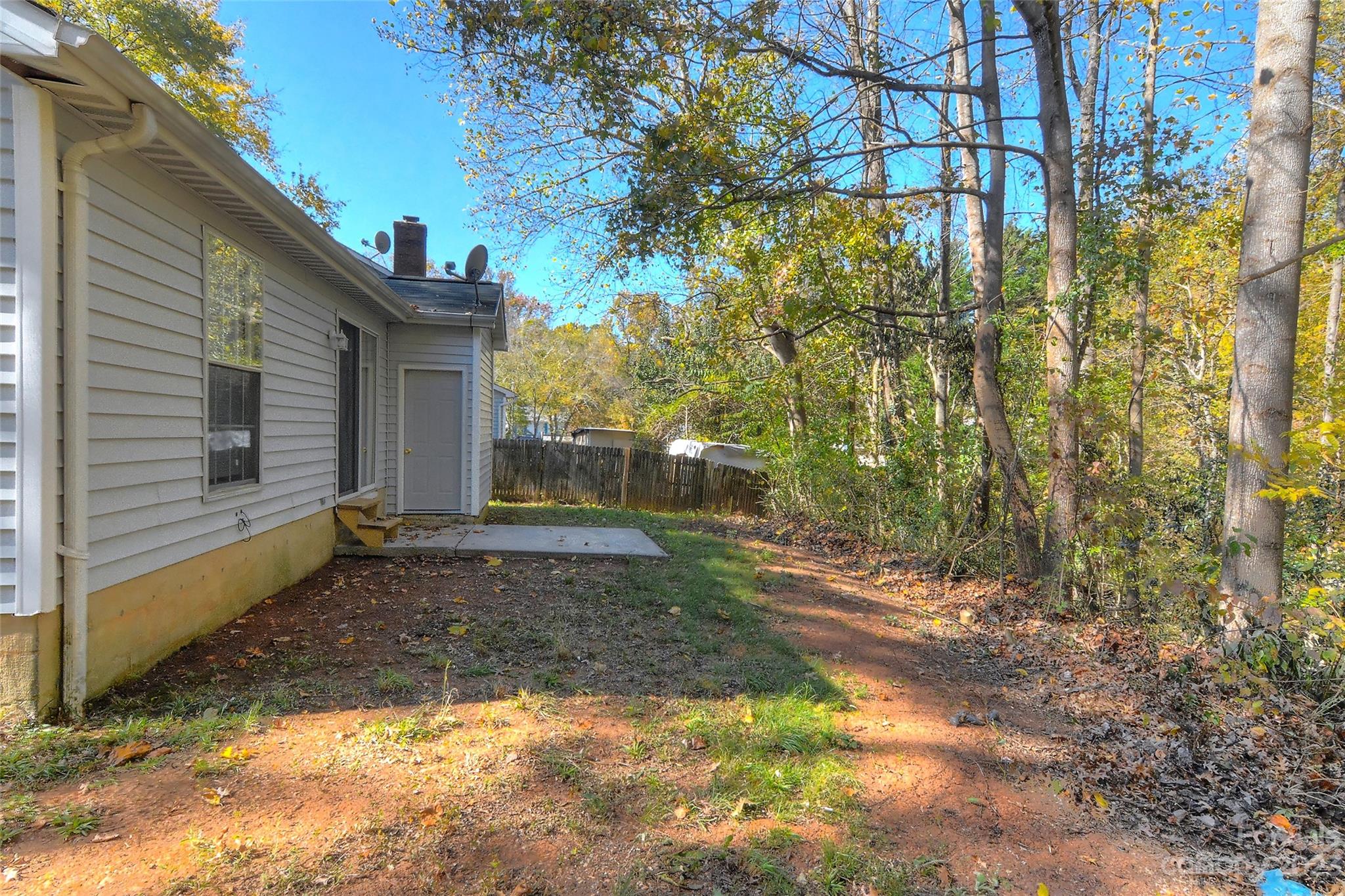 6836 Shiloh Ridge Lane Charlotte, NC 28212 - Photo 28 of 30 a view of a yard with plants and a tree