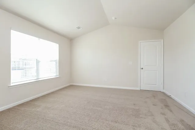 an empty room with a window