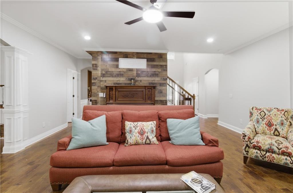 37 Farmstead Way Senoia, GA 30276 - Photo 36 of 121 a living room with furniture and a fireplace