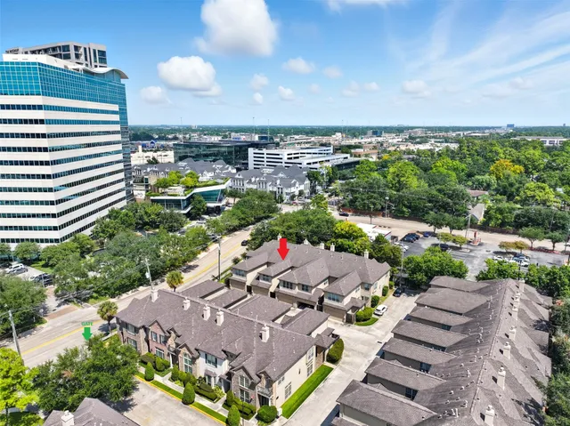 an aerial view of a city