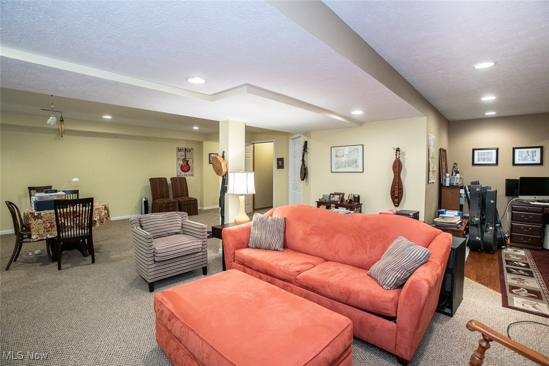 126 Timber Ridge Drive Elyria, OH 44035 - Photo 43 of 49 Carpeted living room with recessed lighting and baseboards
