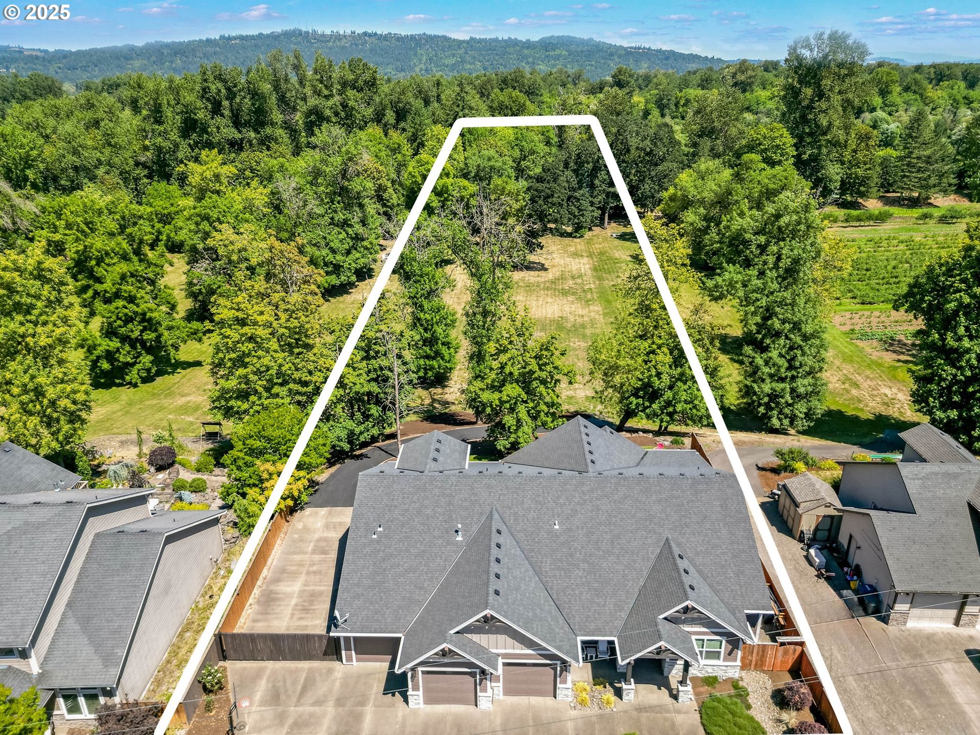 6300 Corvallis Road Independence, OR 97351 - Photo 37 of 48 an aerial view of a house with a yard