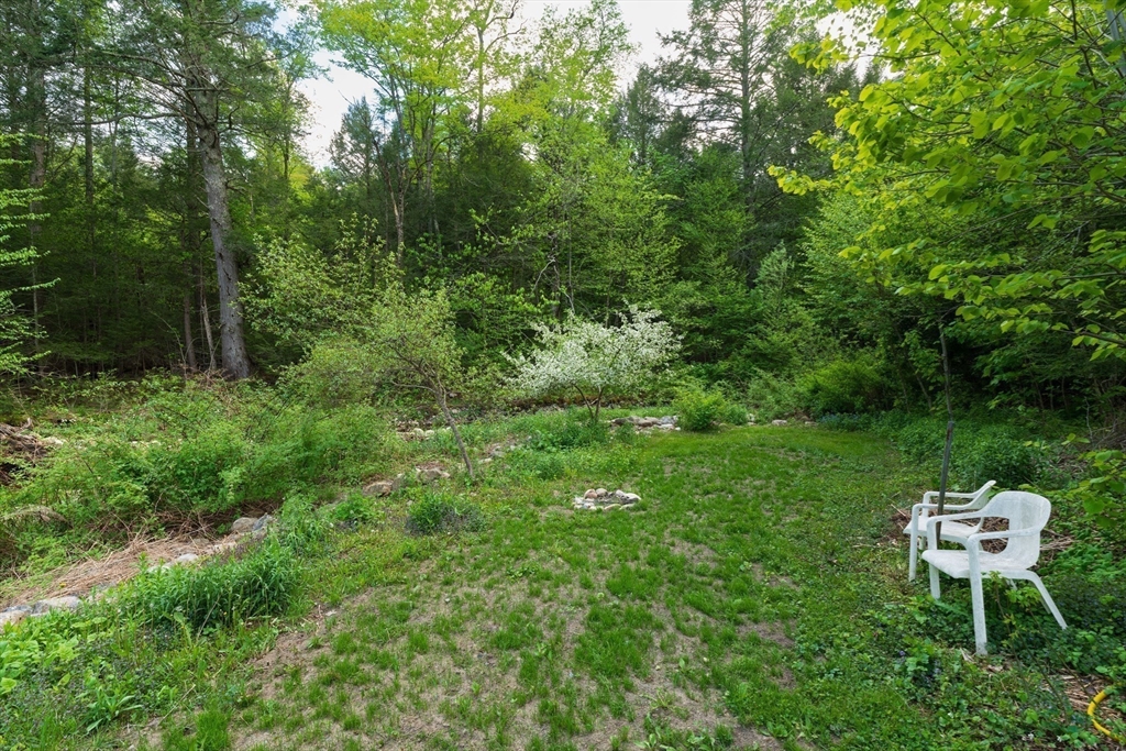 425 Dingle Road Worthington, MA 01098 - Photo 26 of 32 a view of a garden with a table and chairs