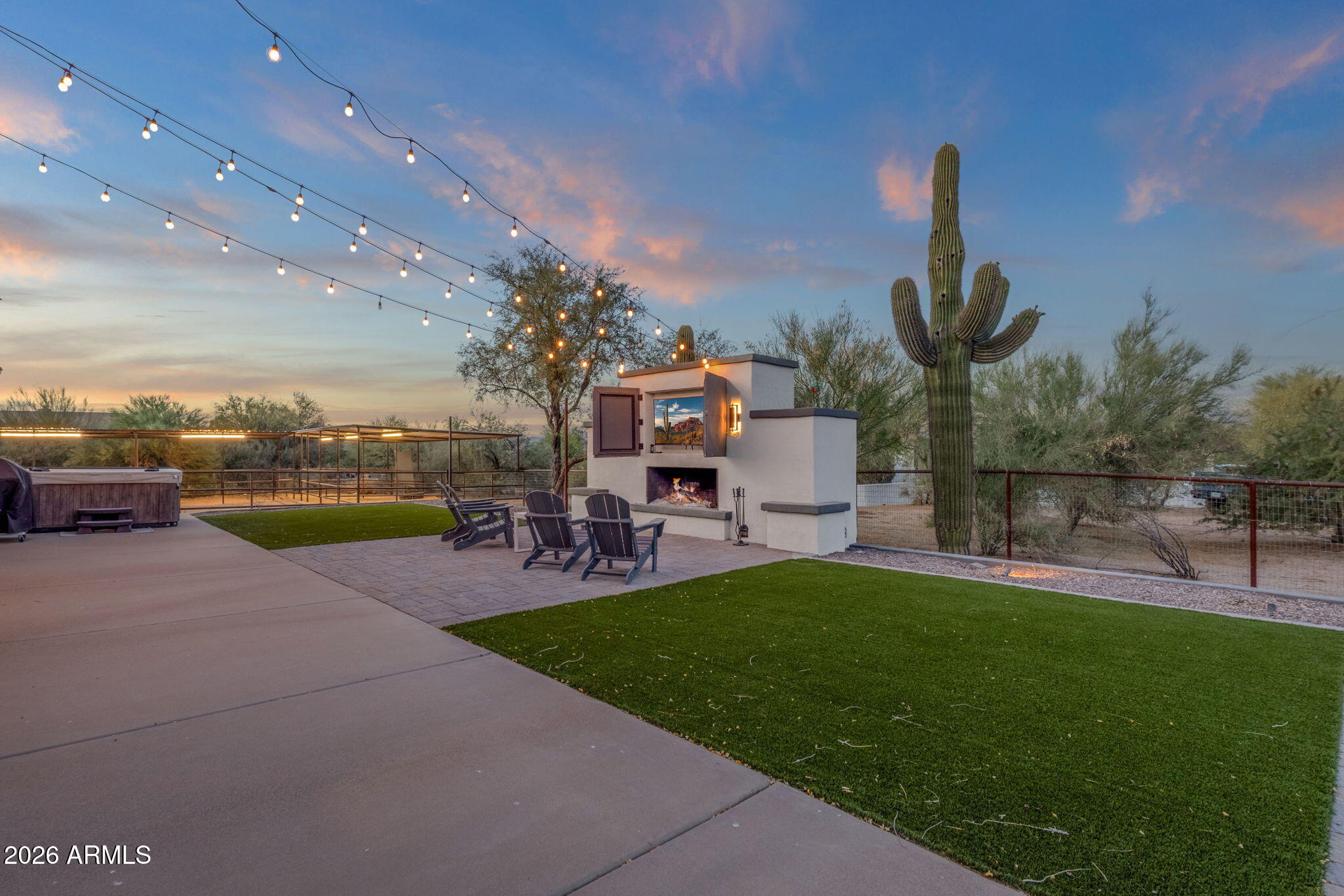 14604 East Peak View Road Scottsdale, AZ 85262 - Photo 33 of 55 a view of a house with a backyard porch and sitting area