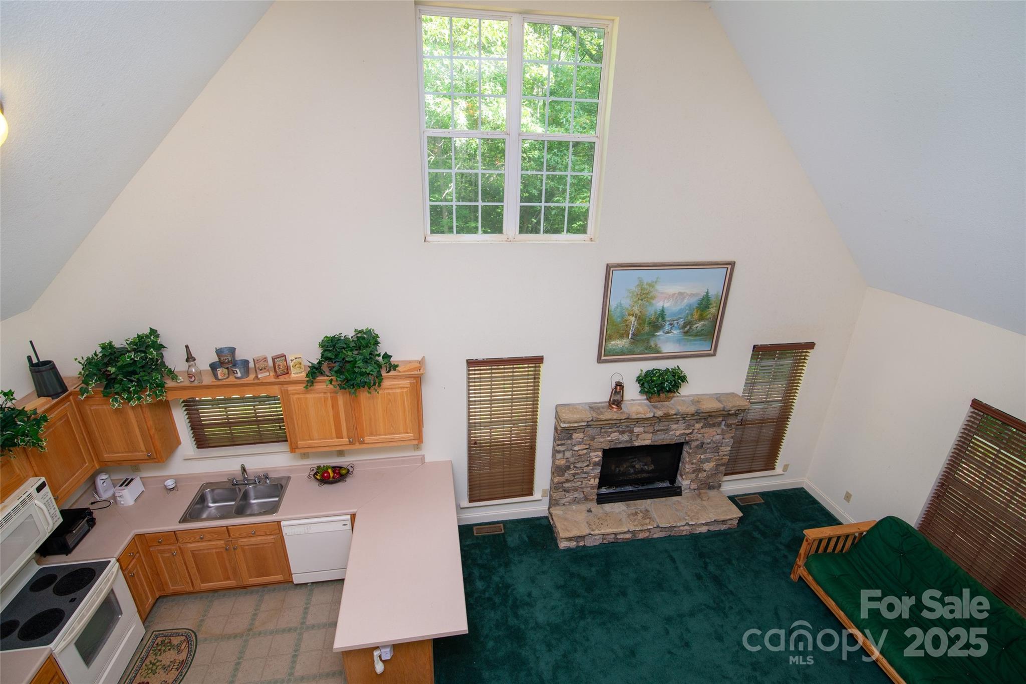 419 Bayberry Cove Road Sylva, NC 28779 - Photo 10 of 12 a living room with furniture and a fireplace