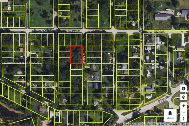 a view of with a large building