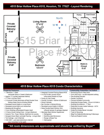 $159,500 | 4515 Briar Hollow Place, Unit 315, Houston, TX 77027
