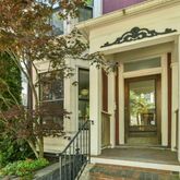 a view of a door and an outdoor space